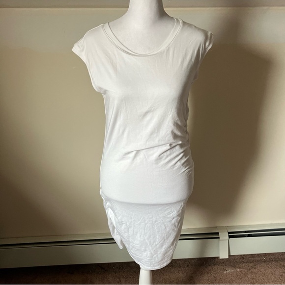 Athleta Short Sleeve Carefree White Tee Cotton Dress size Small - Picture 2 of 7